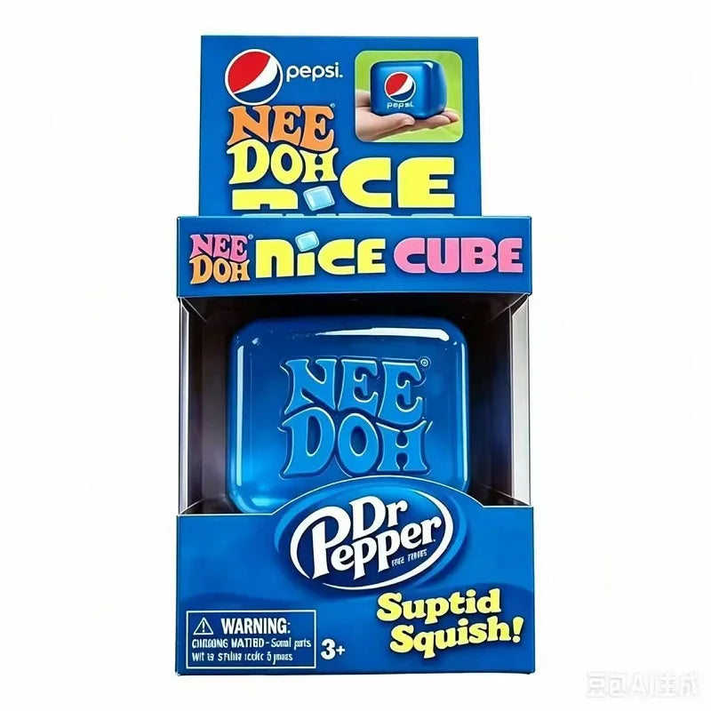 Schylling Needoh Nice Cube Sensory Fidget Toy Stress Relief Squishy Squeeze Cube Anti-Anxiety Focus Toy for Adults ADHD Autism