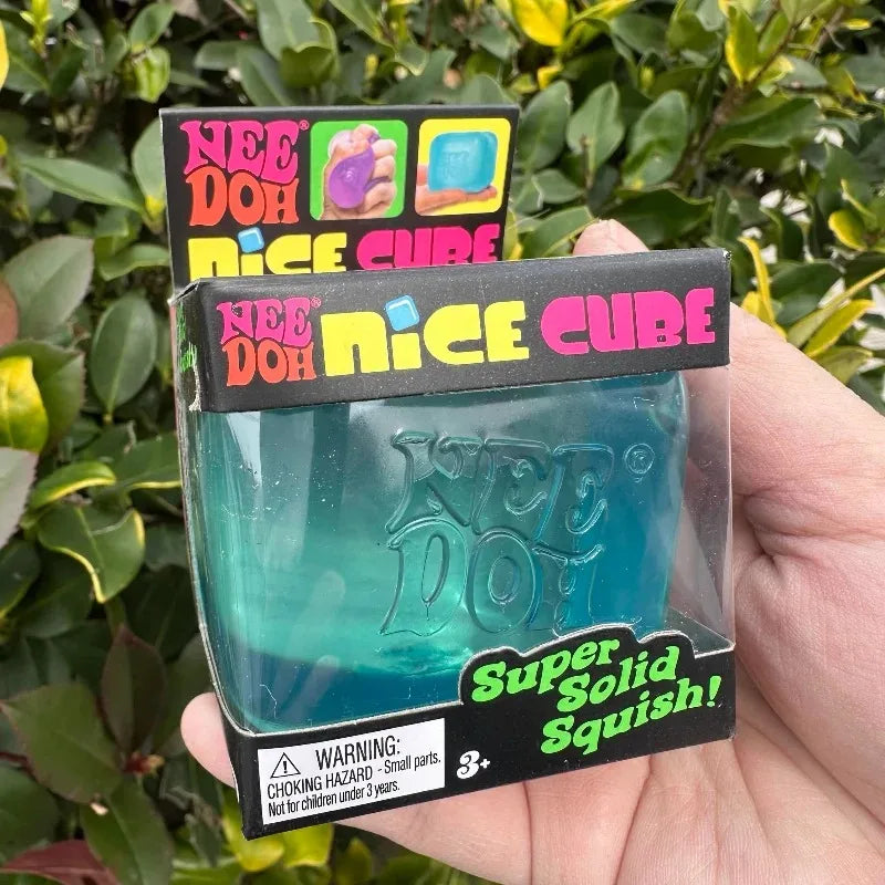 Schylling Needoh Nice Cube Sensory Fidget Toy Stress Relief Squishy Squeeze Cube Anti-Anxiety Focus Toy for Adults ADHD Autism