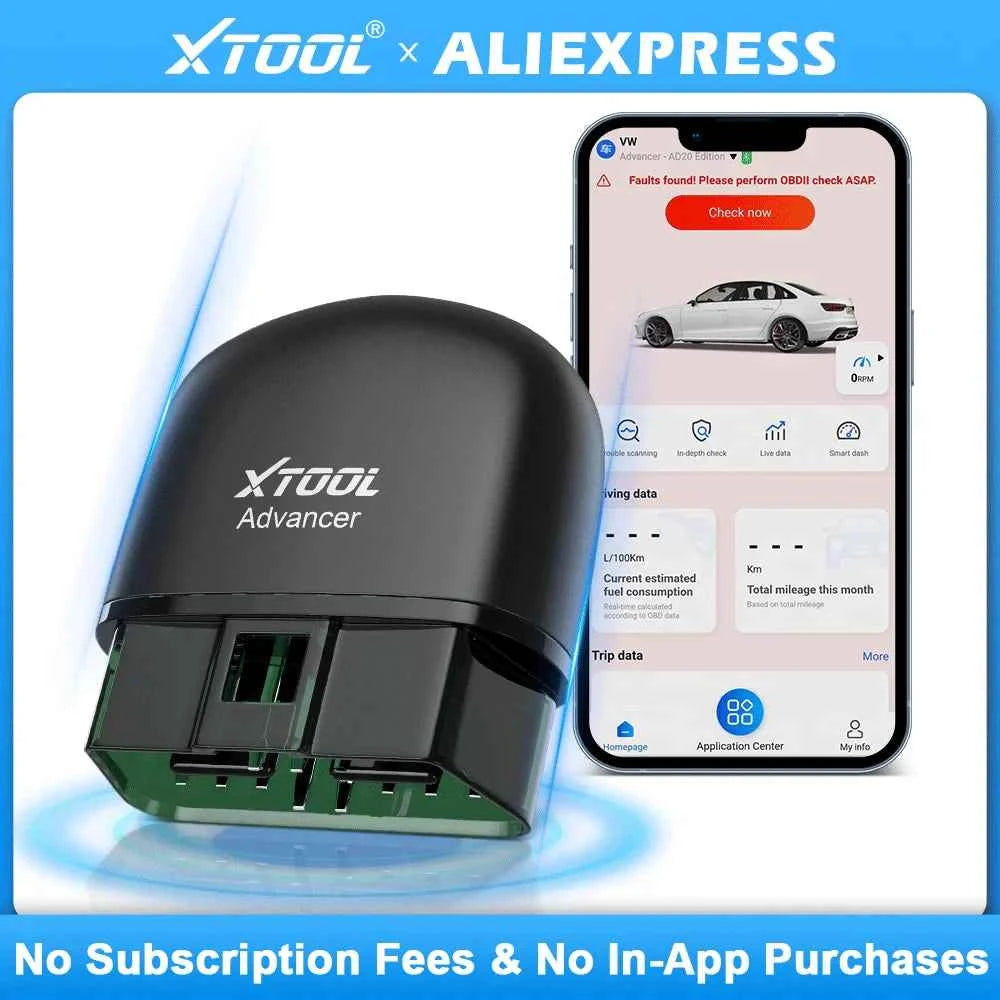 XTOOL AD20 OBD2 Scanner Mini Bluetooth 5.0 Diagnostic Tool with Full OBD2 Functions to Read and Clear Fault Codes