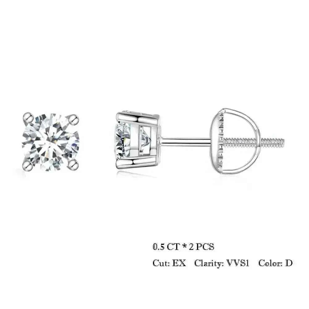 Breathtaking Moissanite Heart Stud Earrings | 925 Sterling Silver