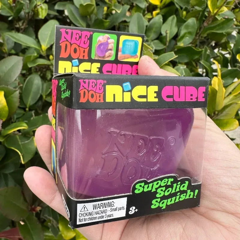 Schylling Needoh Nice Cube Sensory Fidget Toy Stress Relief Squishy Squeeze Cube Anti-Anxiety Focus Toy for Adults ADHD Autism