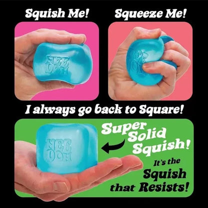 Schylling Needoh Nice Cube Sensory Fidget Toy Stress Relief Squishy Squeeze Cube Anti-Anxiety Focus Toy for Adults ADHD Autism