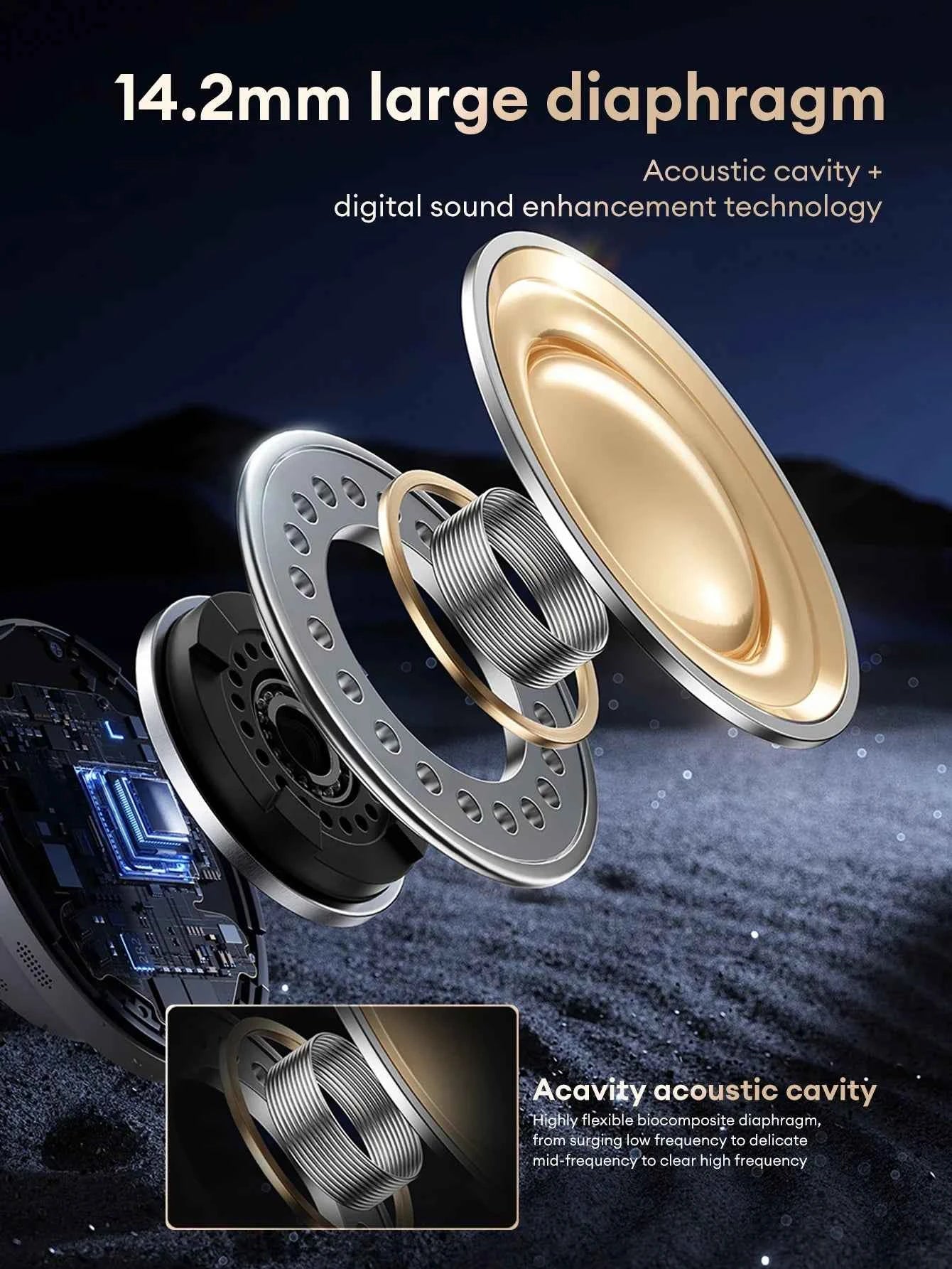 Lenovo EA305 Wireless Bluetooth Earphones - Long Endurance Waterproof Sport Headphones with V5.4 Technology for Gaming
