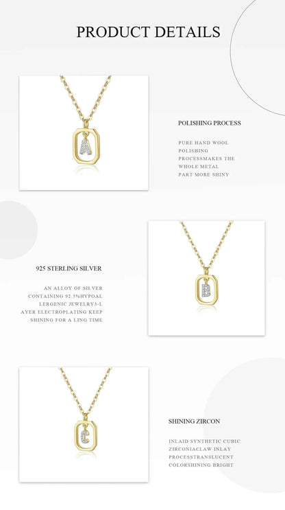 Personalized Initial Necklace in 925 Sterling Silver