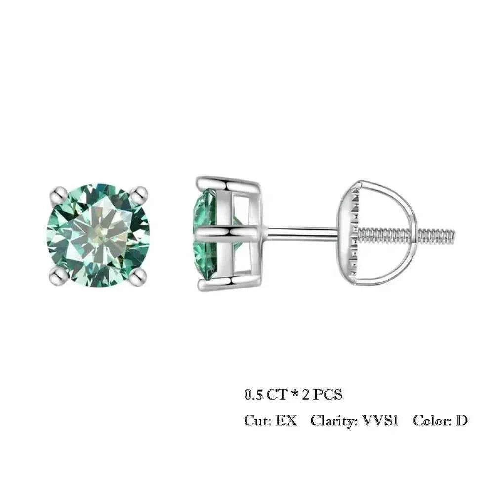 Breathtaking Moissanite Heart Stud Earrings | 925 Sterling Silver