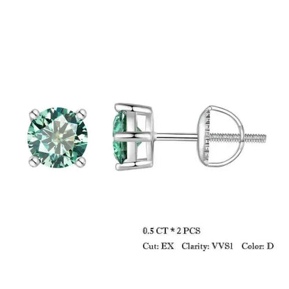 Breathtaking Moissanite Heart Stud Earrings | 925 Sterling Silver