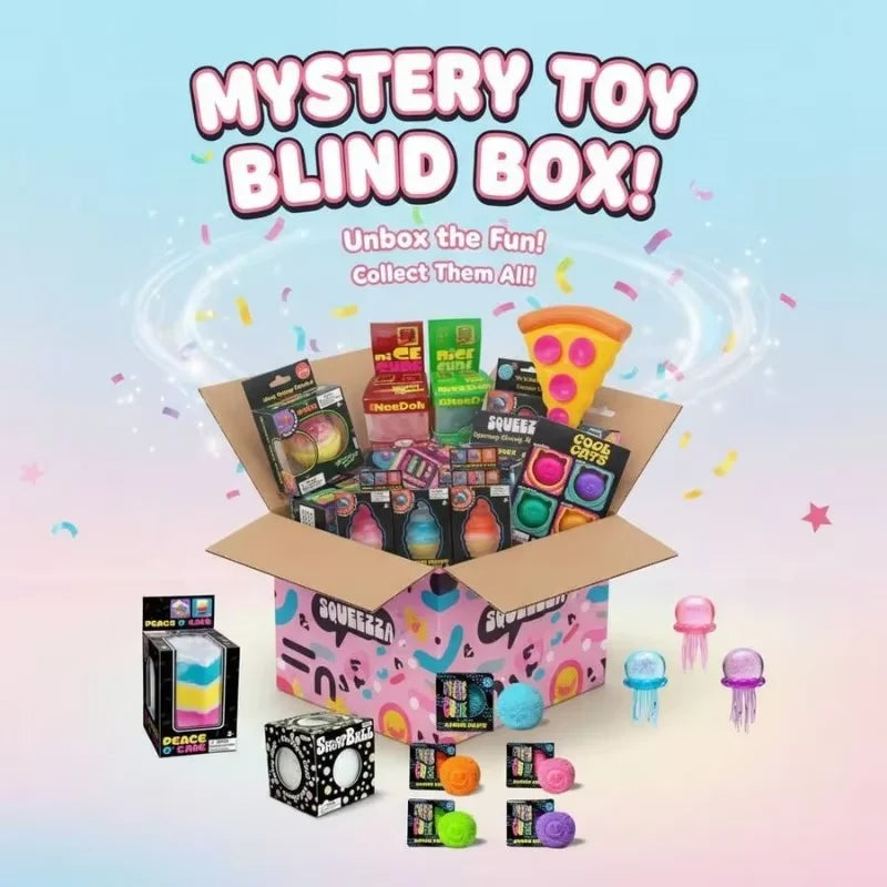 Assorted Slow Rising Squishy Blind Box, Soft Stretchable Sensory Fidget Toy, Stress Relief Anxiety Relief Surprise Birthday Gift for Kids Teen Girls