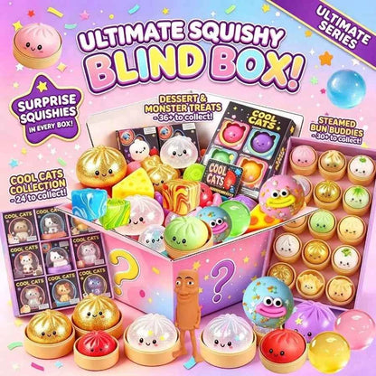 Assorted Slow Rising Squishy Blind Box, Soft Stretchable Sensory Fidget Toy, Stress Relief Anxiety Relief Surprise Birthday Gift for Kids Teen Girls