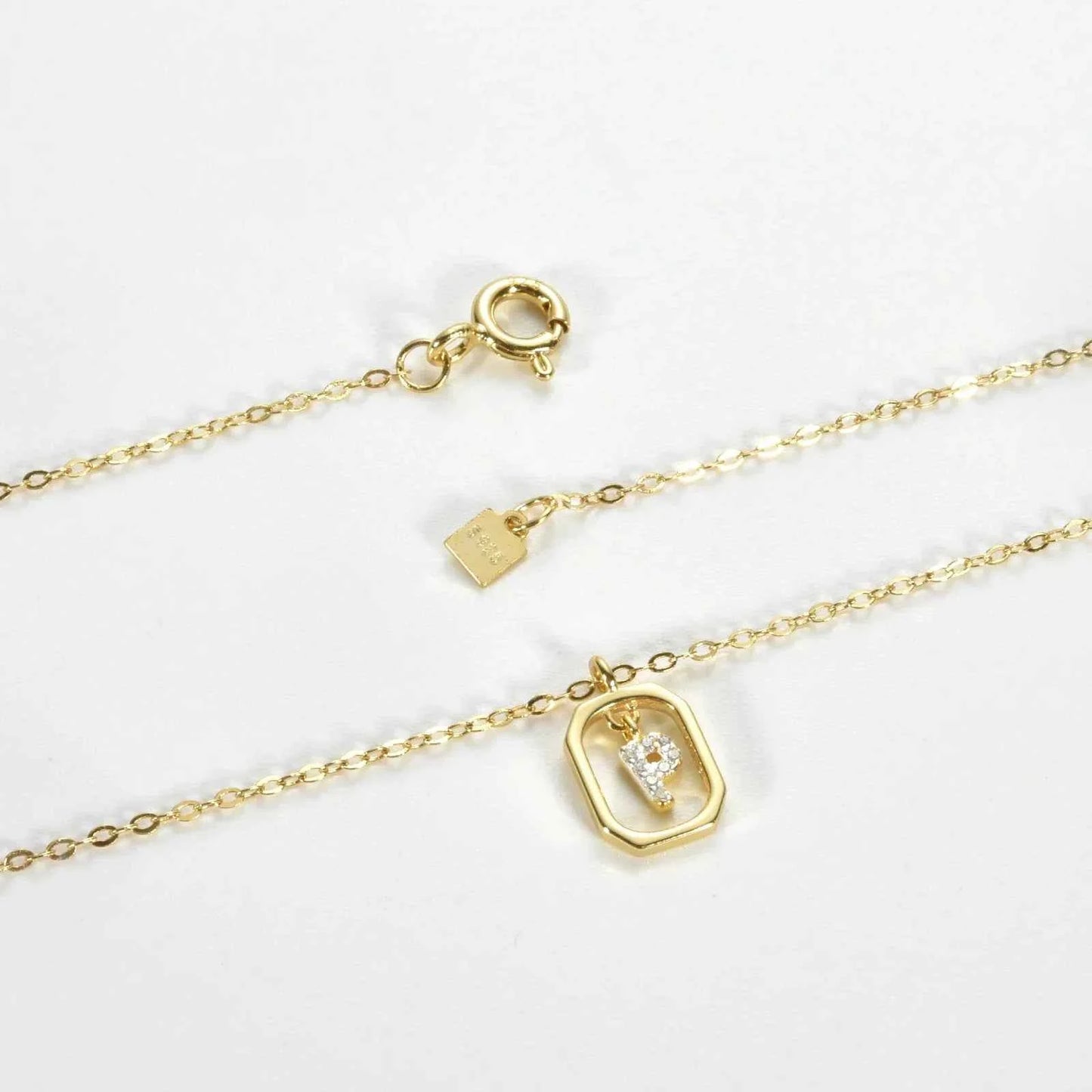 Personalized Initial Necklace in 925 Sterling Silver