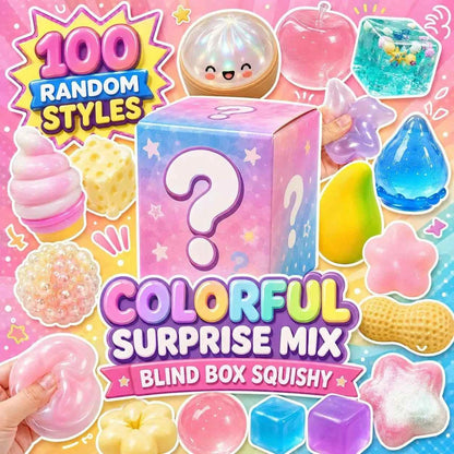 Assorted Slow Rising Squishy Blind Box, Soft Stretchable Sensory Fidget Toy, Stress Relief Anxiety Relief Surprise Birthday Gift for Kids Teen Girls
