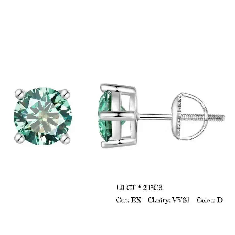 Breathtaking Moissanite Heart Stud Earrings | 925 Sterling Silver