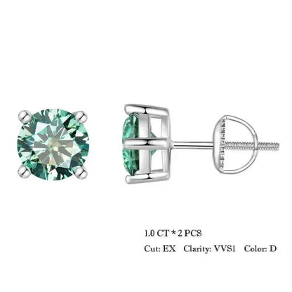 Breathtaking Moissanite Heart Stud Earrings | 925 Sterling Silver