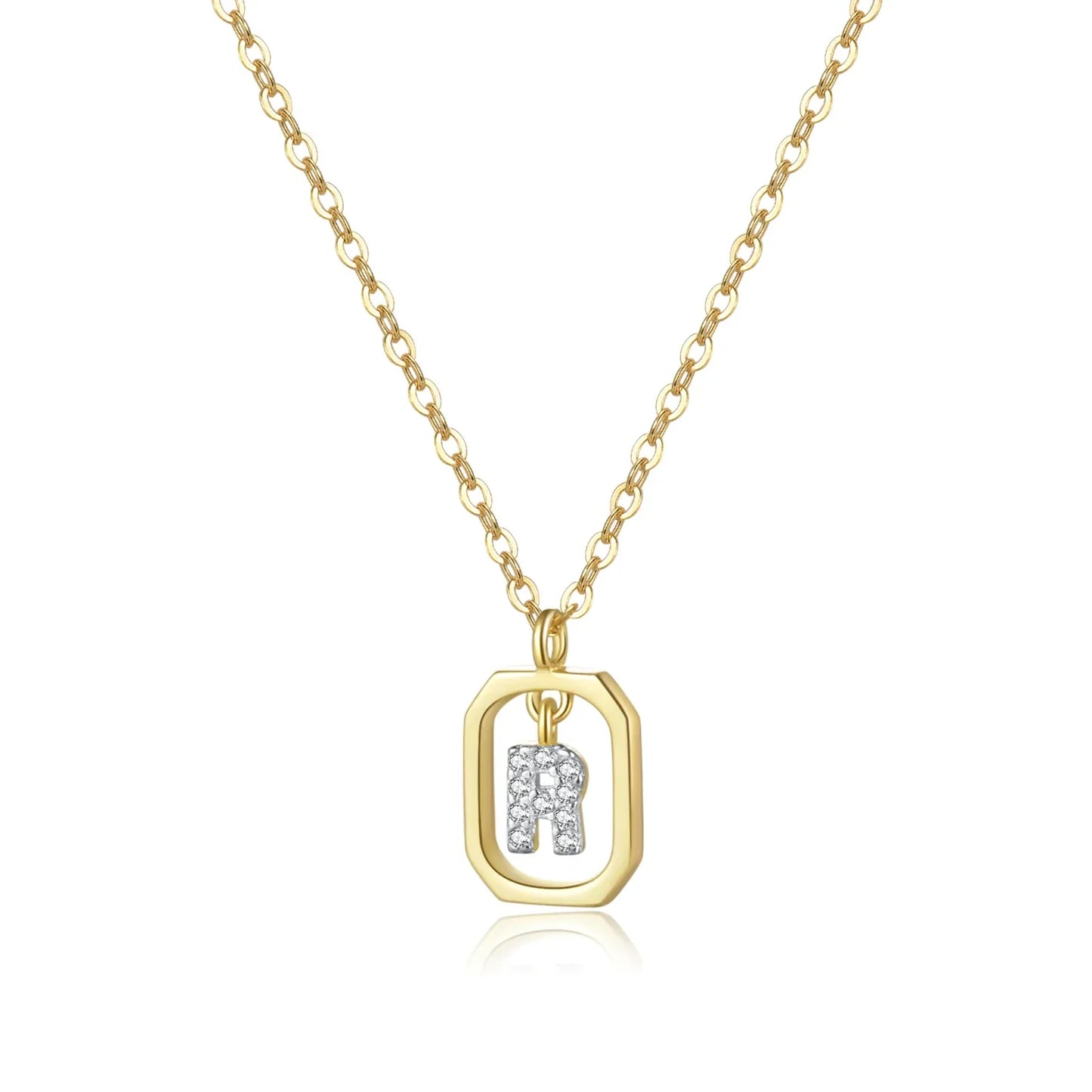 Personalized Initial Necklace in 925 Sterling Silver