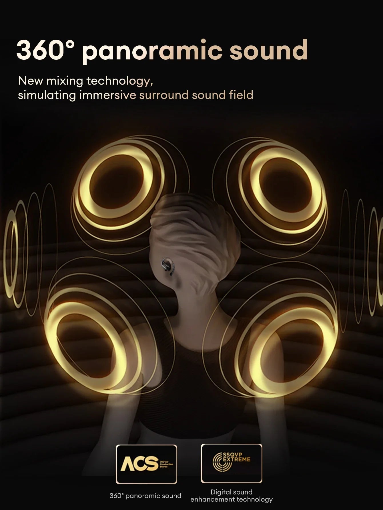 Lenovo EA305 Wireless Bluetooth Earphones - Long Endurance Waterproof Sport Headphones with V5.4 Technology for Gaming