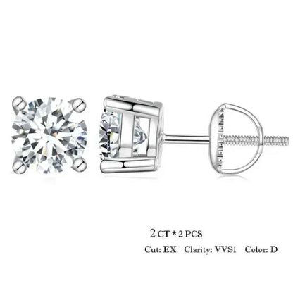 Breathtaking Moissanite Heart Stud Earrings | 925 Sterling Silver