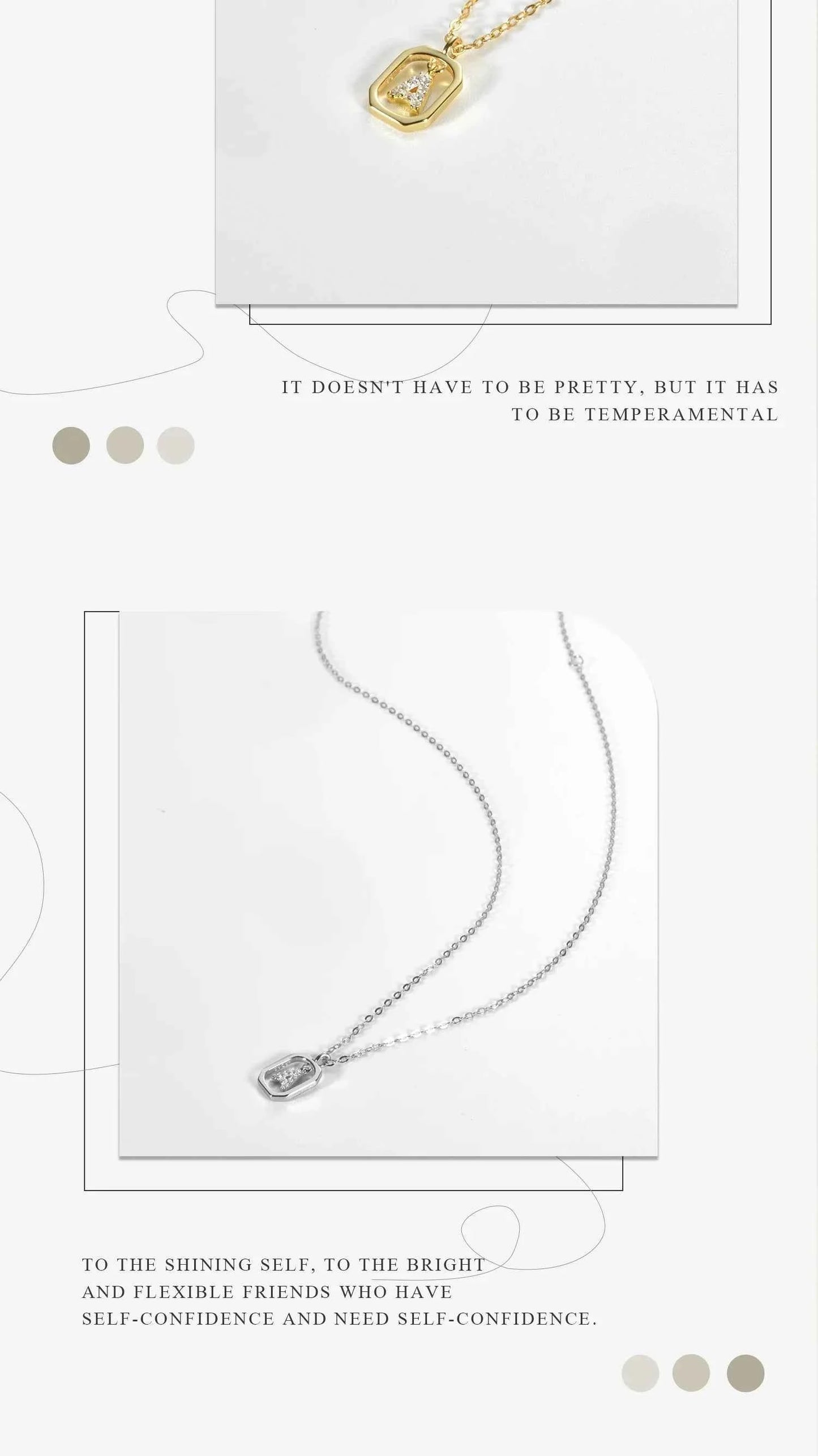 Personalized Initial Necklace in 925 Sterling Silver