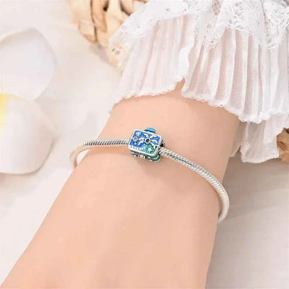 Beach Paradise Sterling Silver Suitcase Charm
