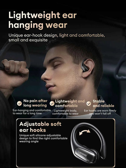 Lenovo EA305 Wireless Bluetooth Earphones - Long Endurance Waterproof Sport Headphones with V5.4 Technology for Gaming