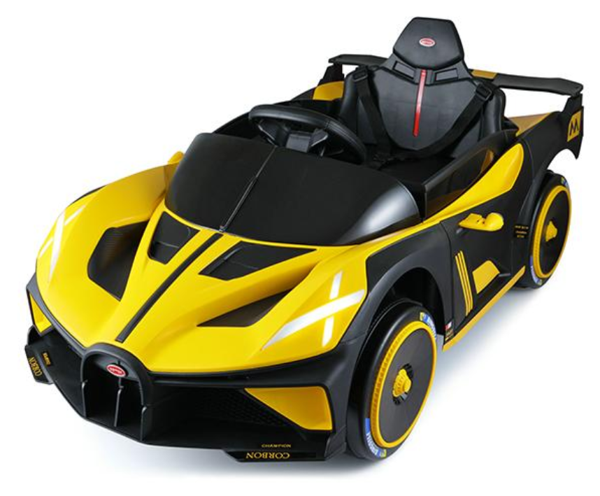 2026 Bugatti Power Wheels 12V Kids Ride On Car with Remote Control and Light Up Wheels