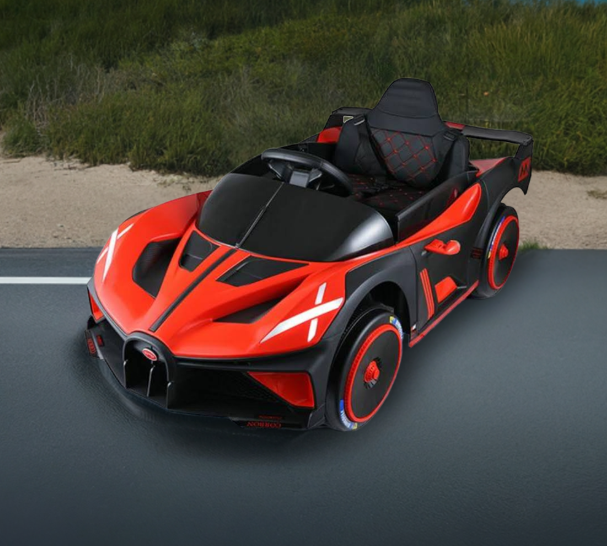 2026 Bugatti Power Wheels 12V Kids Ride On Car with Remote Control and Light Up Wheels