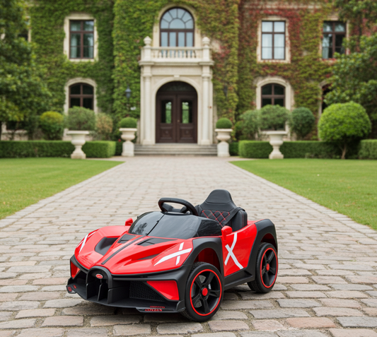 2026 Bugatti Power Wheels 12V Kids Ride On Car with Remote Control and Light Up Wheels