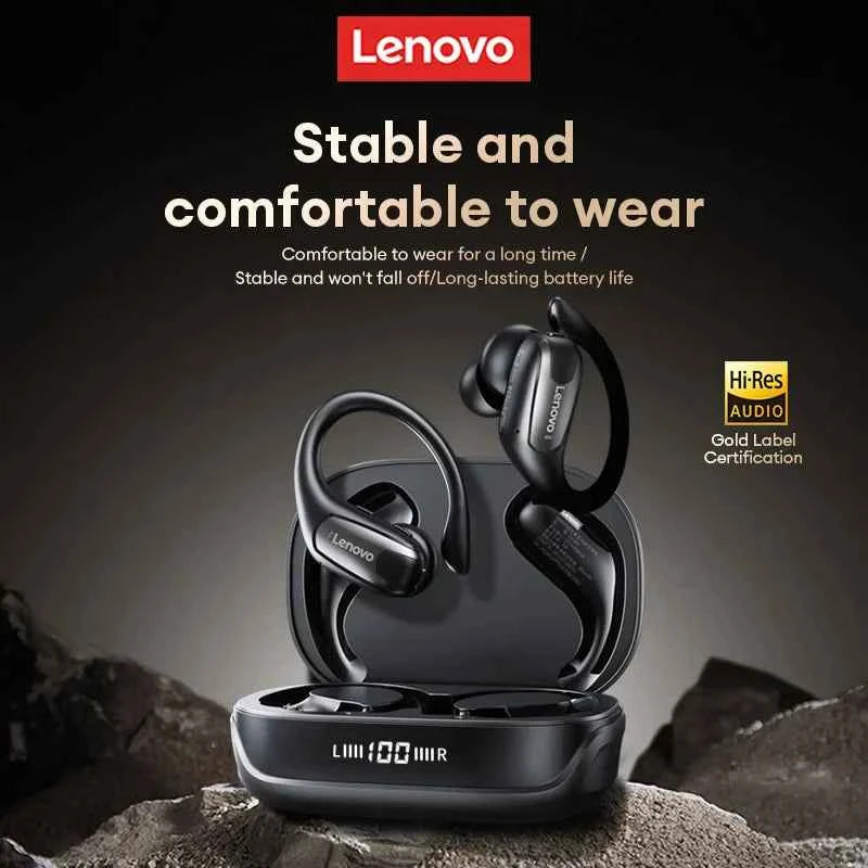 Lenovo EA305 Wireless Bluetooth Earphones - Long Endurance Waterproof Sport Headphones with V5.4 Technology for Gaming
