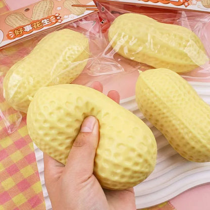 Squishy Peanut Stress Ball Squeeze Toy Rebound Buttery-Soft Feel Fidget Toy ASMR Sensory Anti Stress Toys for Adults Gift Toys