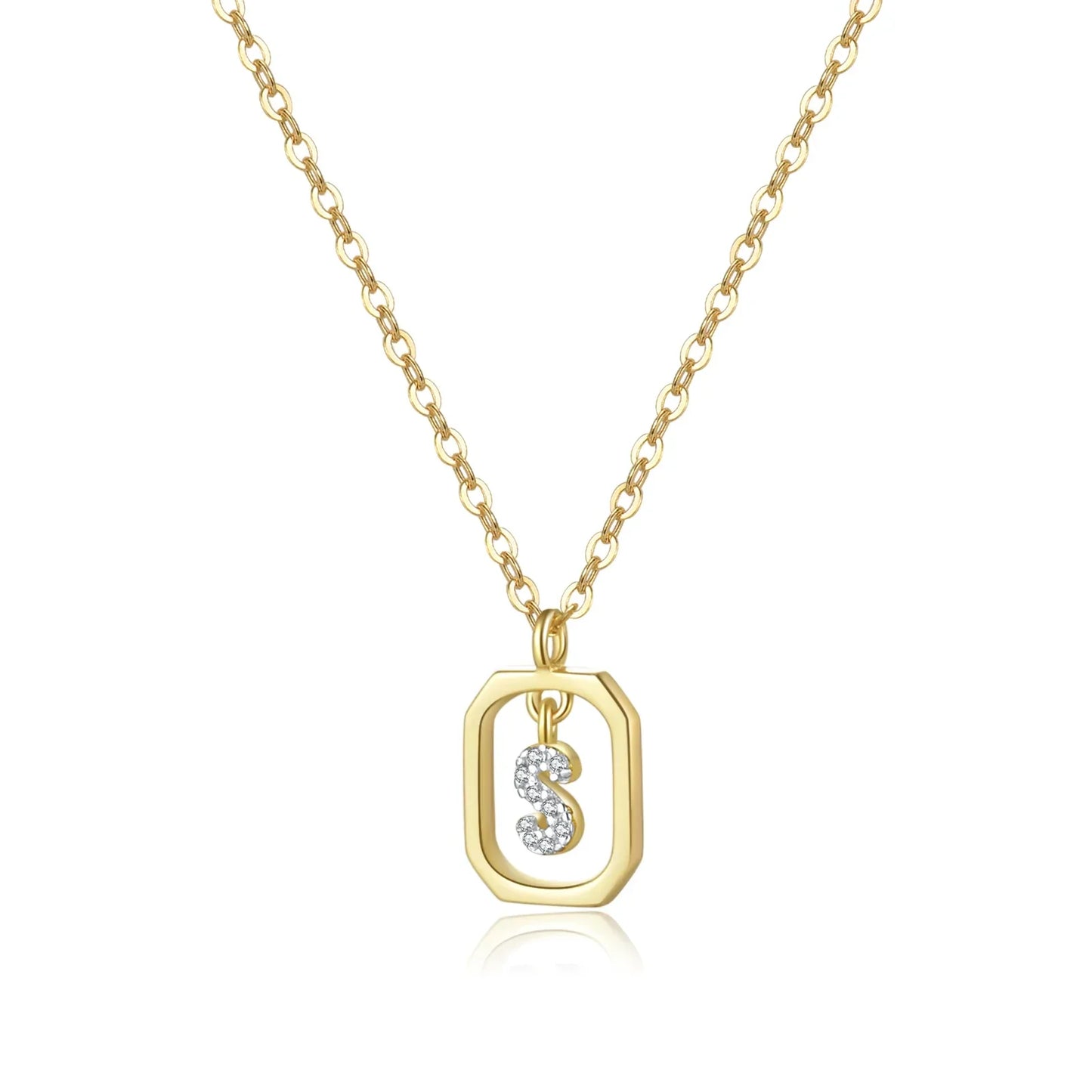 Personalized Initial Necklace in 925 Sterling Silver