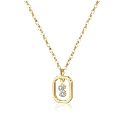 Personalized Initial Necklace in 925 Sterling Silver