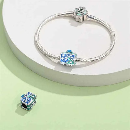 Beach Paradise Sterling Silver Suitcase Charm