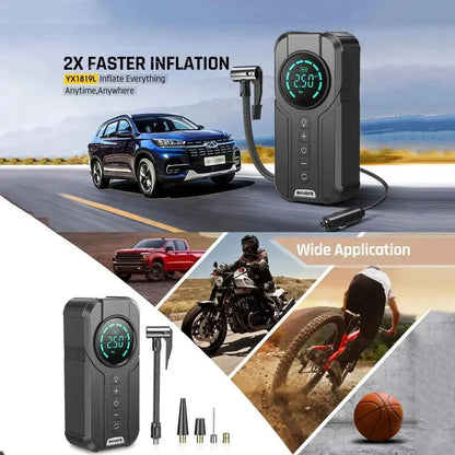 Portable Air Compressor - 2-in-1 Versatile Solution for On-the-Go Inflating