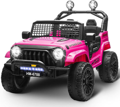 Pink 24V TrailX 2-Seater 24V 4X4/AWD Kids Ride on UTV Buggy W/ EVA Rubber Wheels, Music & RC