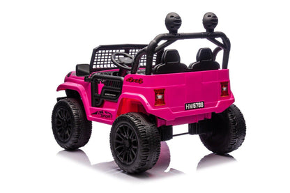 Pink 24V TrailX 2-Seater 24V 4X4/AWD Kids Ride on UTV Buggy W/ EVA Rubber Wheels, Music & RC
