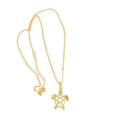 Golden Bohemian White Turtle | Necklace