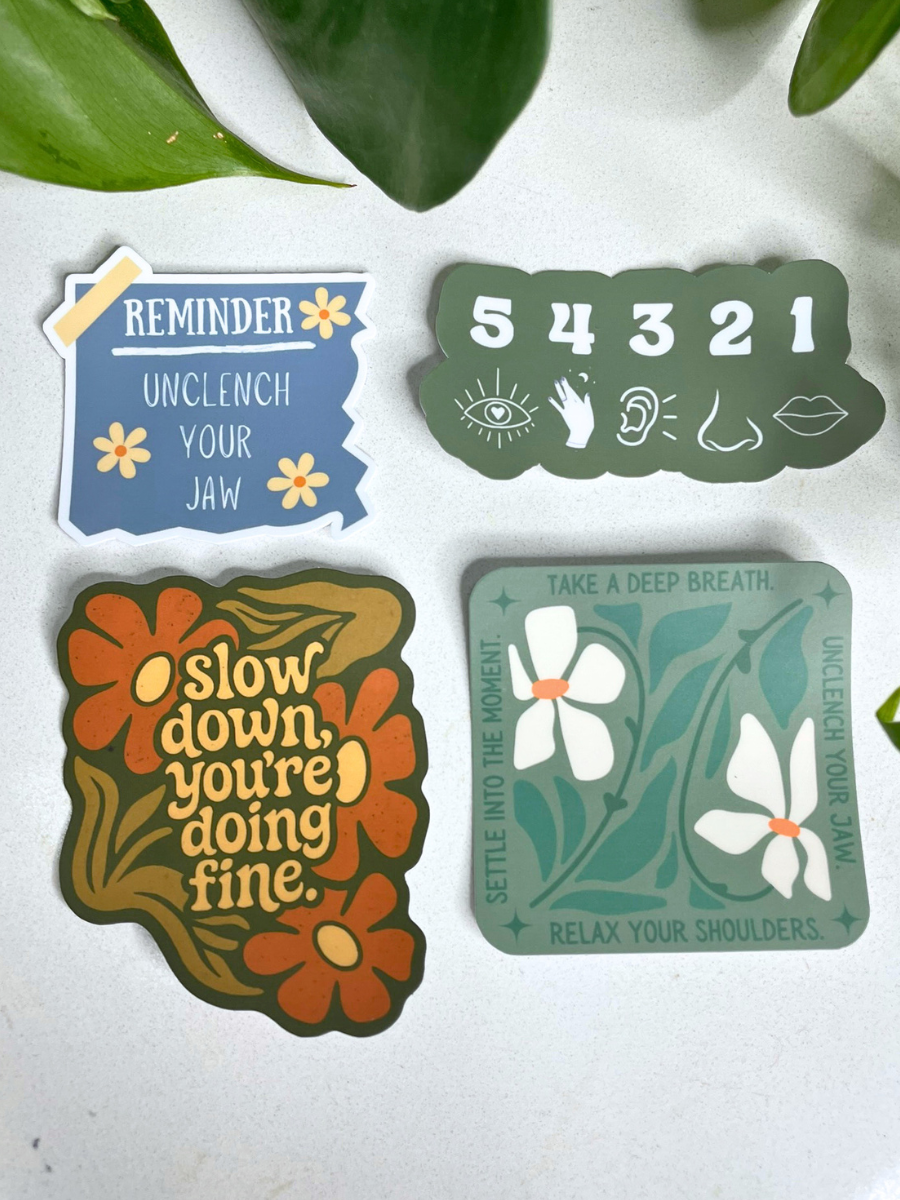 Mental Health Stickers Pack for Positive Vibes and Mindfulness