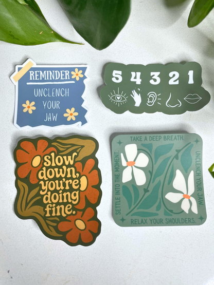 Mental Health Stickers Pack for Positive Vibes and Mindfulness