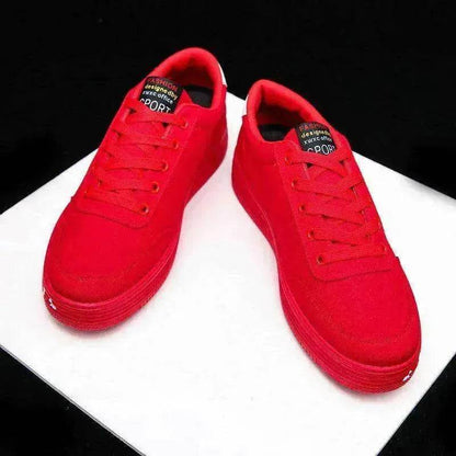 Valentine's Day Canvas Flats Lace-up Casual Shoes