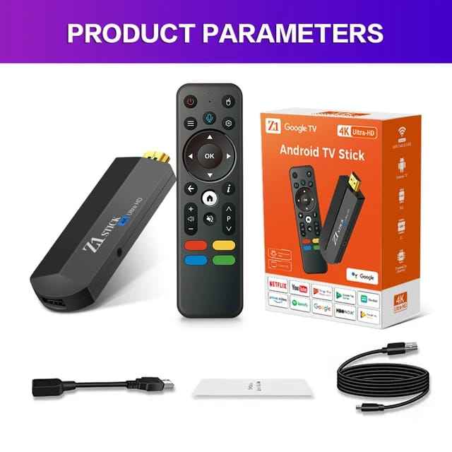 Android 11 TV Stick 4K - HDMI, WiFi, Voice Remote, USB Port - Stream Live TV, Sports & Movies with Stalker, Xtream Code, Ministra, M3U Playlist