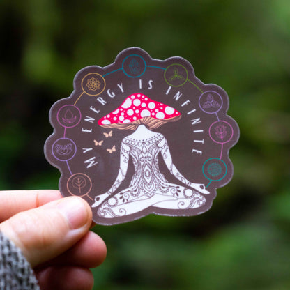 infinite energy meditation sticker