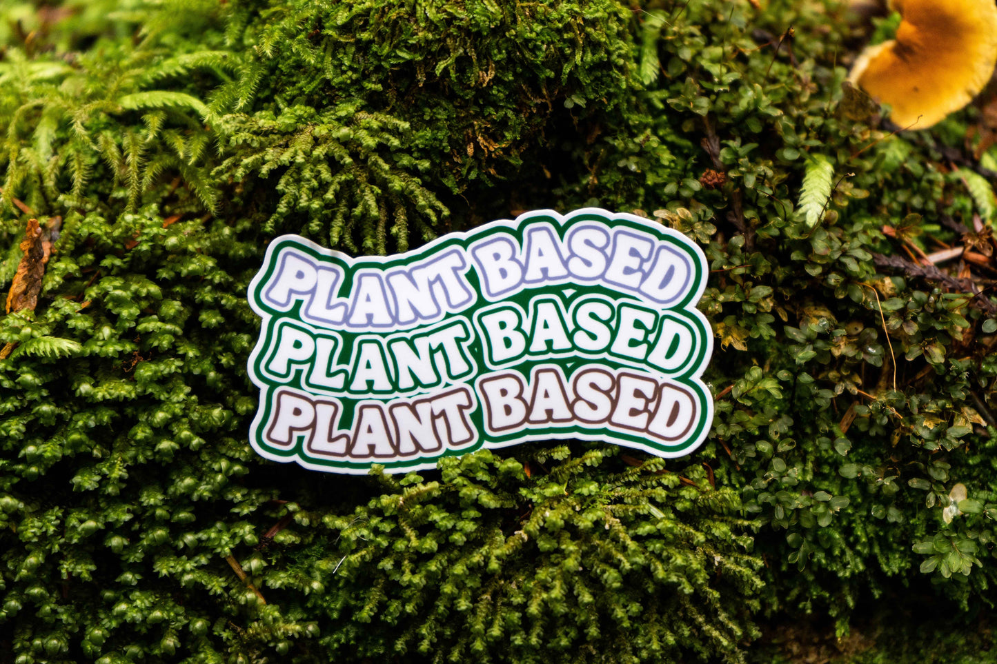 Wavy Vegan Sticker - Eco-Friendly Plant-Based Design