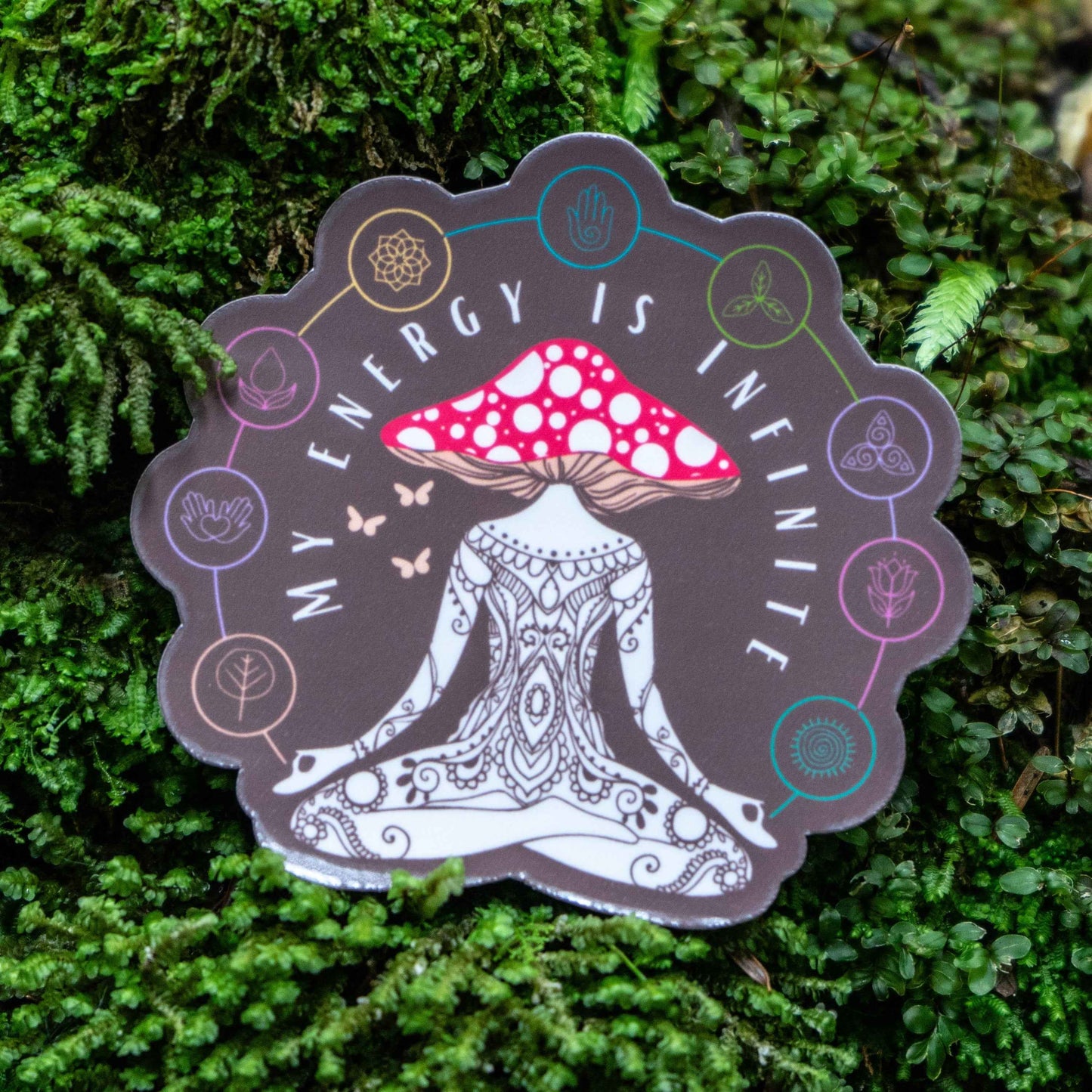 infinite energy meditation sticker