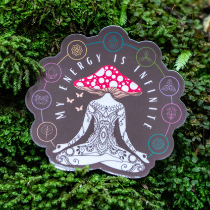 infinite energy meditation sticker