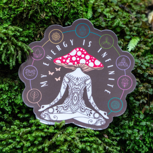 infinite energy meditation sticker