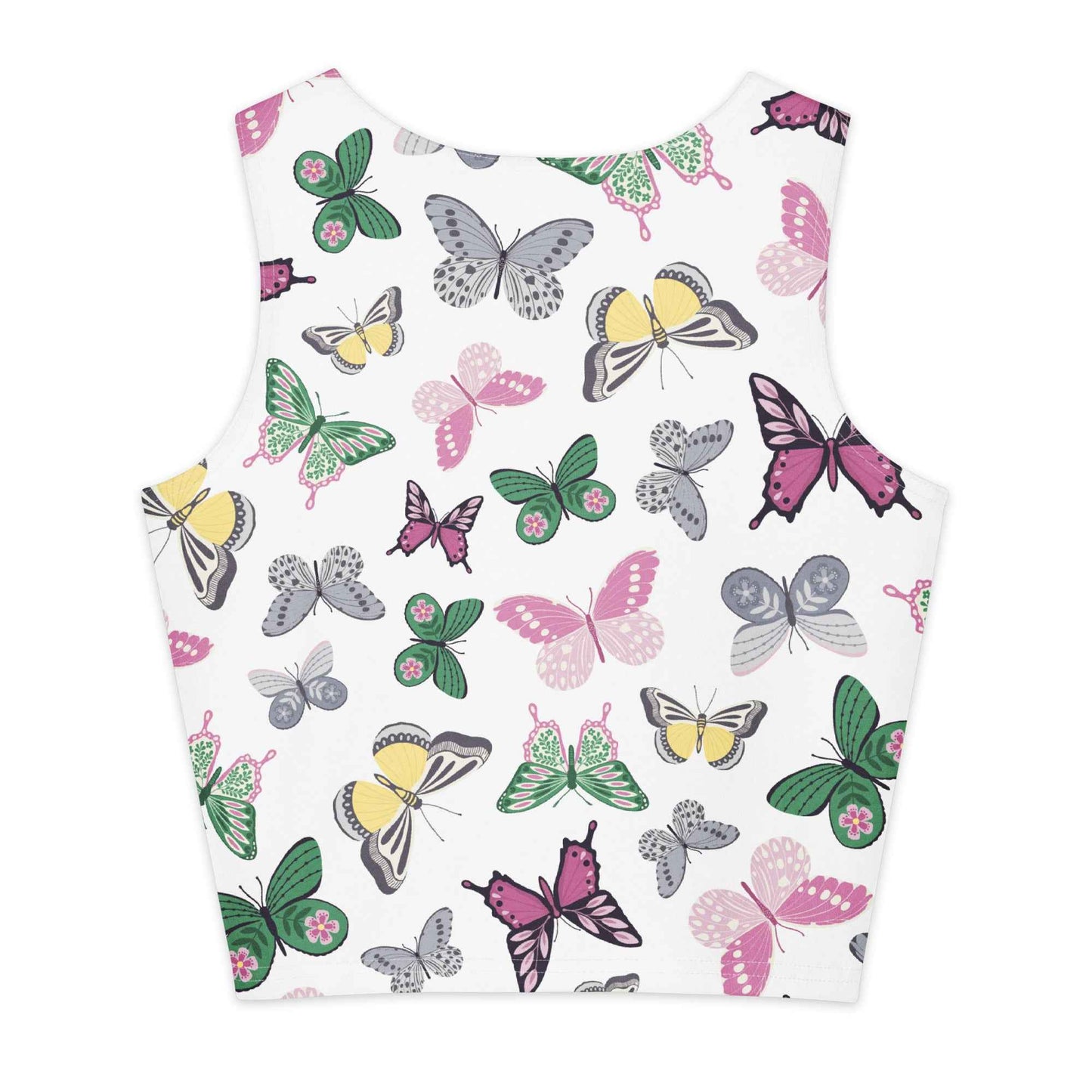 Pastel Butterfly Waltz Cotton crop top