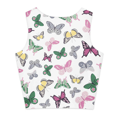 Pastel Butterfly Waltz Cotton crop top