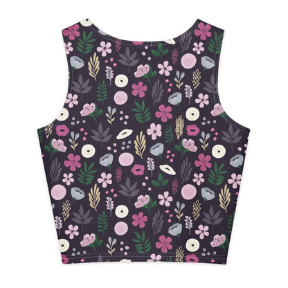 Berry Blossom Fields Cotton crop top