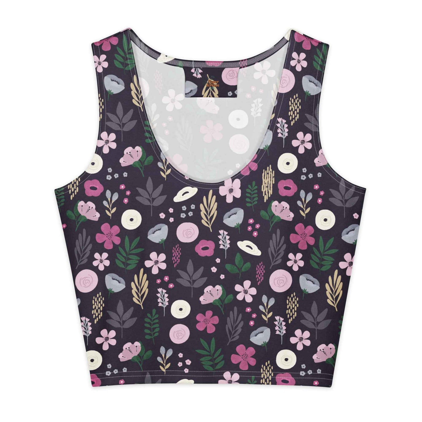 Berry Blossom Fields Cotton crop top