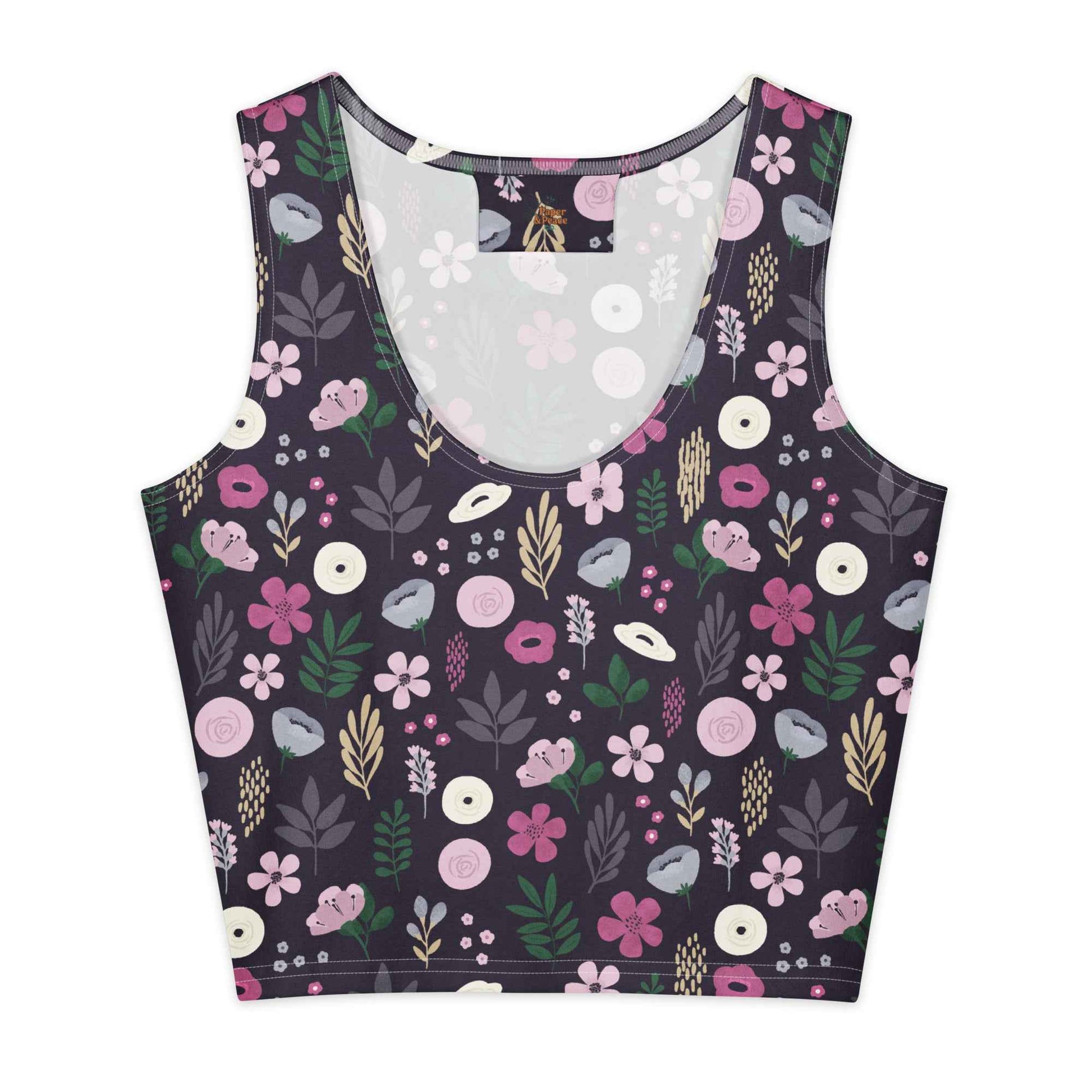 Berry Blossom Fields Cotton crop top