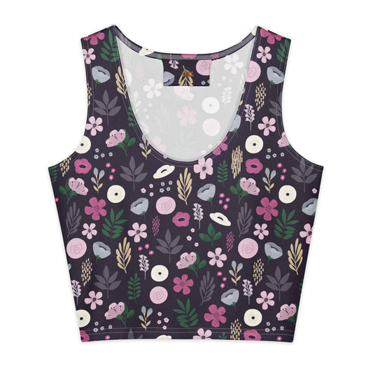 Berry Blossom Fields Cotton crop top