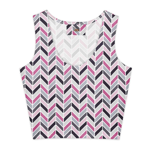 Rose Quartz Pathways Cotton crop top